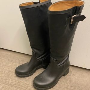 MM6 Black Boots with Rubber Sole Size 36